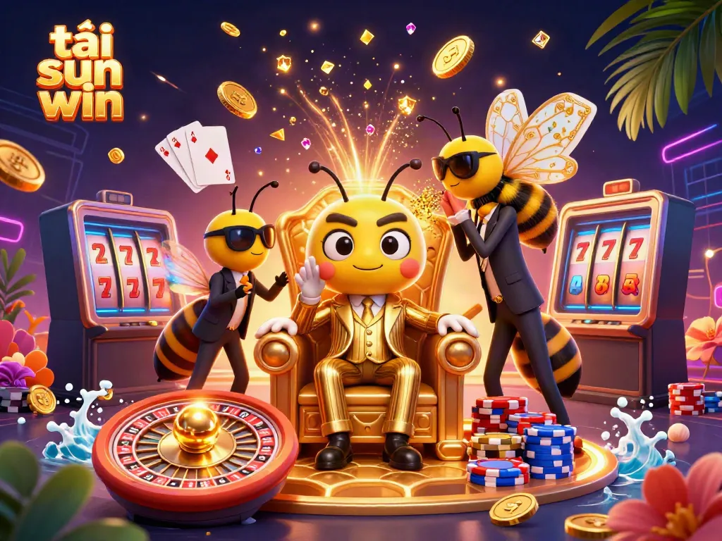 Experience the excitement of tải sun win with vibrant casino elements and animated characters.