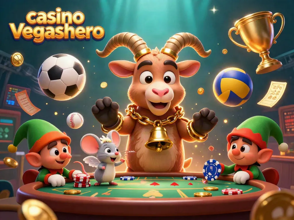Experience the thrill at casino vegashero with Krampus, angel mouse, and gremlins in a festive casino scene.