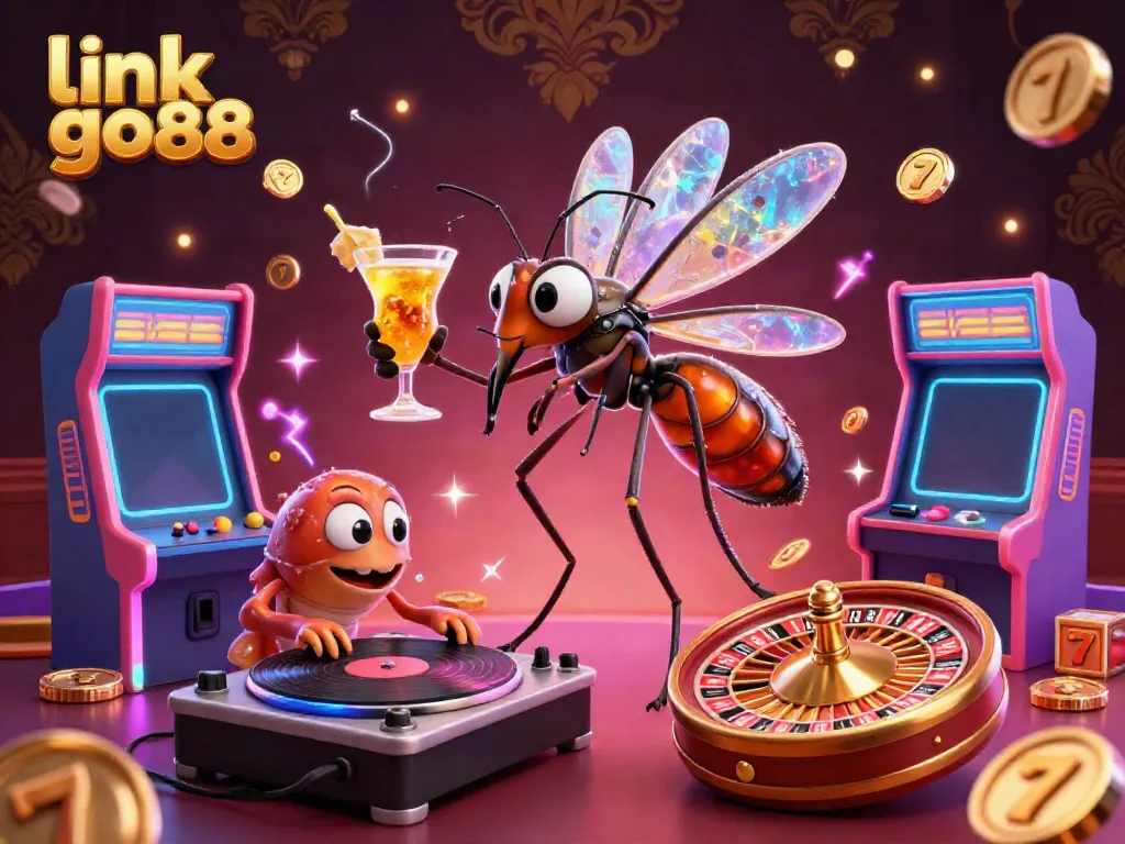 Spin to win with the vibrant link go88 gaming experience featuring colorful characters and rich casino elements.