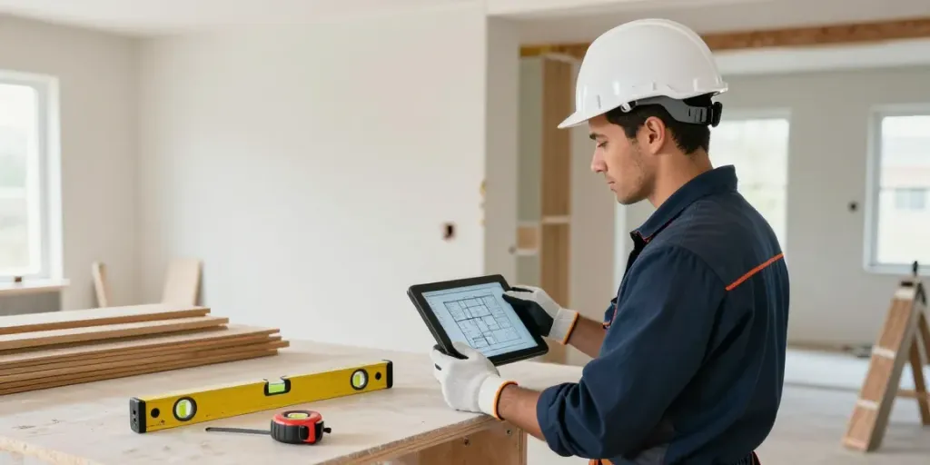 Draagmuur verwijderen door specialist met architectonische plannen in een verbouwproject.