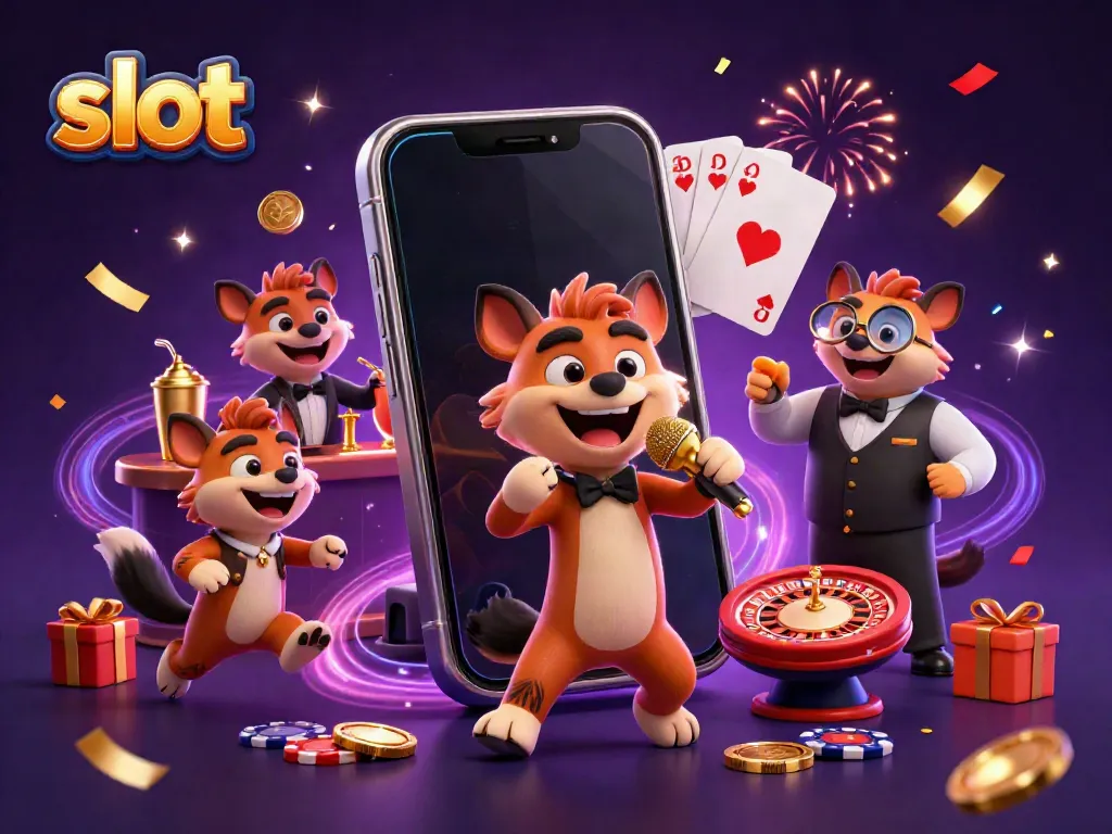 Experience the slot world through engaging hyena characters in a vibrant casino setting.