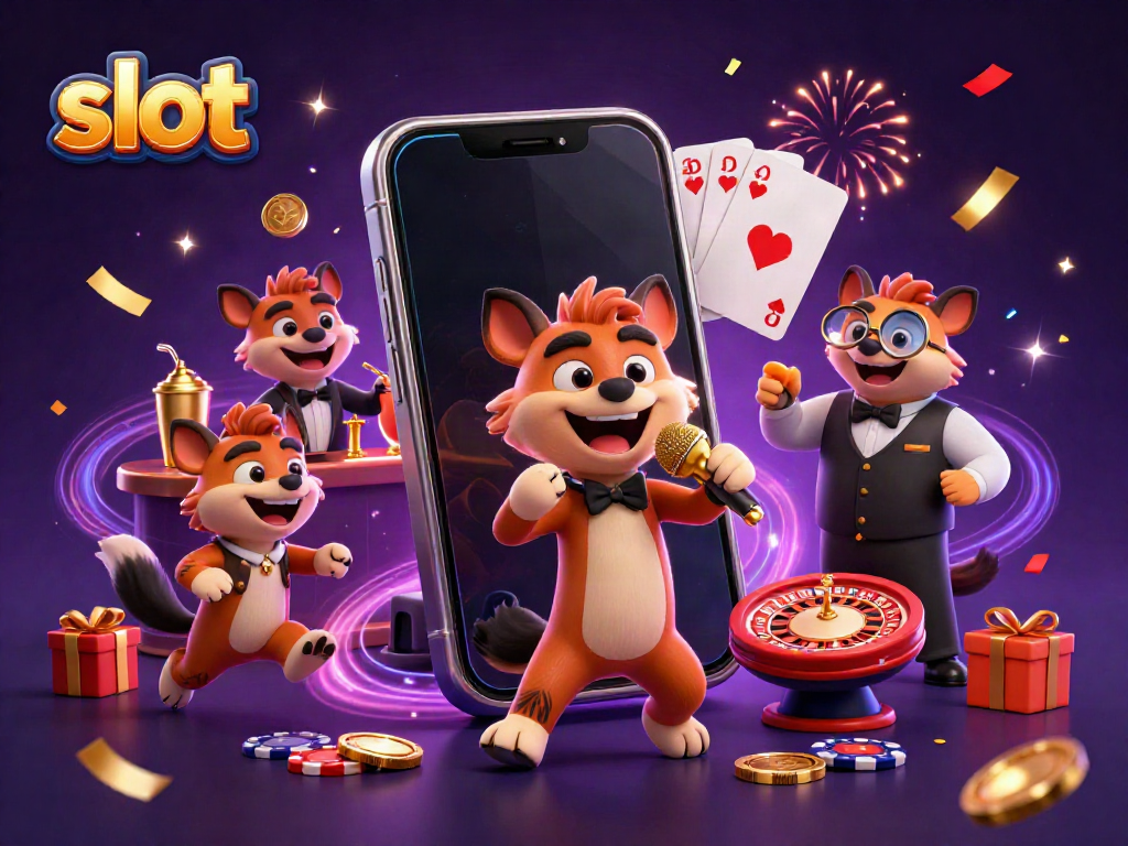Experience the slot world through engaging hyena characters in a vibrant casino setting.